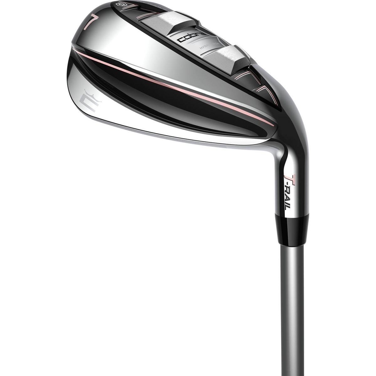 Cobra T-Rail Combo Set (2023) Dame Golfsæt - Chrome/Black/Pink - Højre - 6H, 7-9, PW, SW - Cobra ULTRALITE 45 Dame Grafit