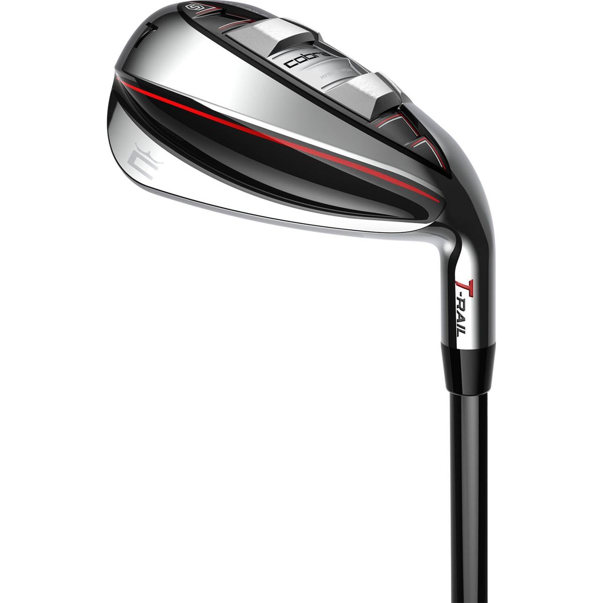 Cobra T-Rail Combo Set (2023) Herre Golfsæt - Chrome/Black/Red - Højre - 5H, 6-9, PW - Cobra ULTRALITE 45 Lite Grafit