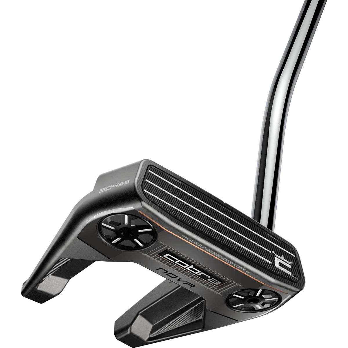 Cobra Vintage Nova (2024) Single Bend Neck Putter - Grå - Venstre - Str. 34" - Super Stroke Zenergy Pistol 1.0 1.0 Hvid/Sort