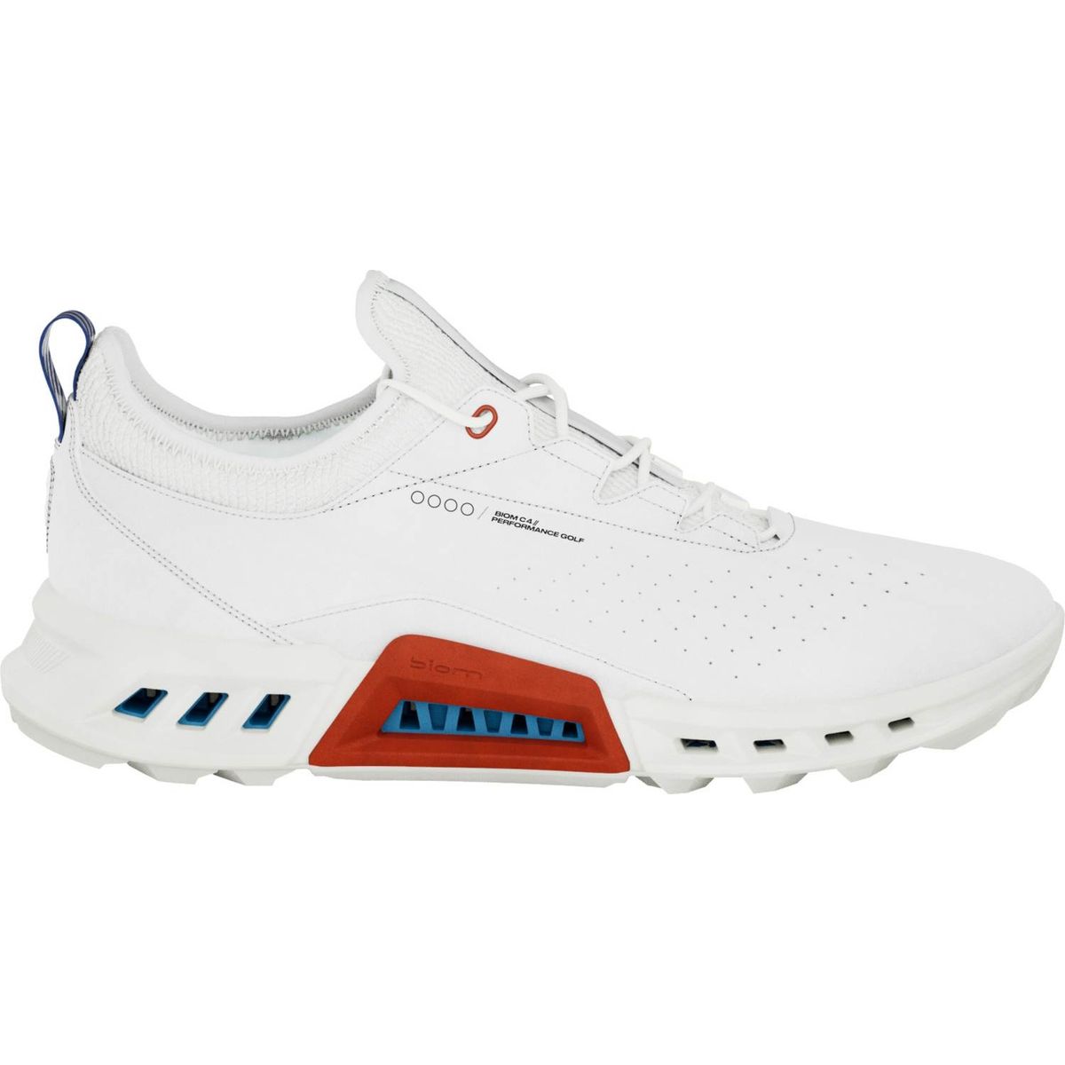 Ecco Biom C4 Vandtætte Herre Golfsko Uden Spikes - White/Mazarine Blue - Str. 46 Normal