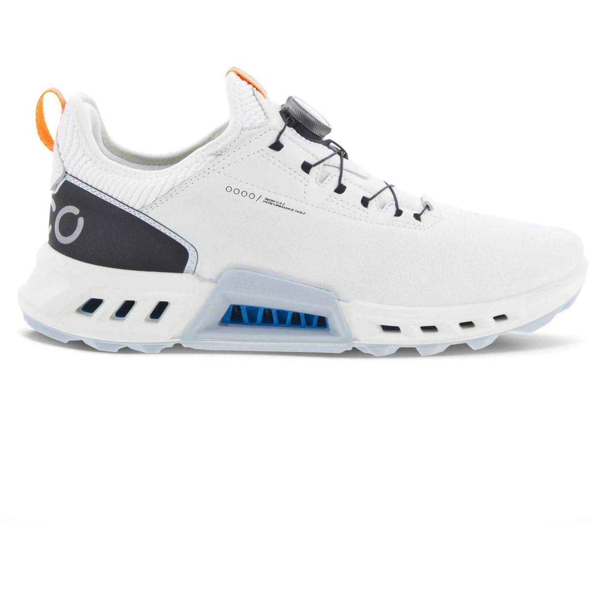 Ecco Biom C4 BOA Vandtætte Herre Golfsko Uden Spikes - White - Str. 44 Normal