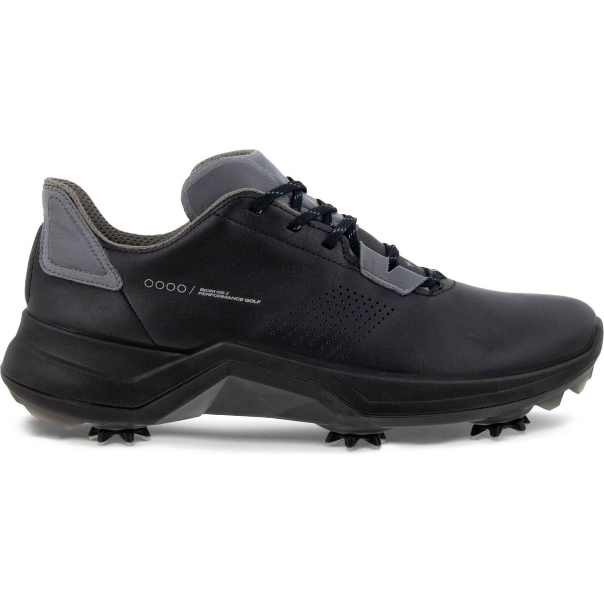 Ecco Biom G5 Vandtætte Herre Golfsko Med Spikes - Black/Steel - Str. 43 Normal