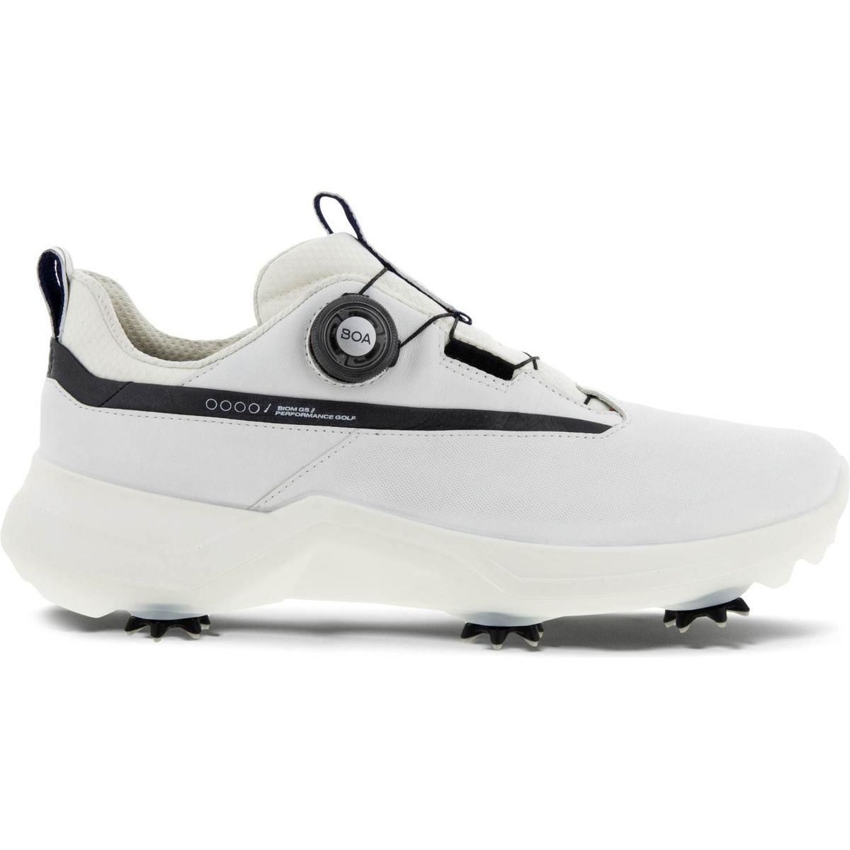 Ecco Biom G5 BOA Vandtætte Herre Golfsko Med Spikes - White/Black - Str. 40 Normal