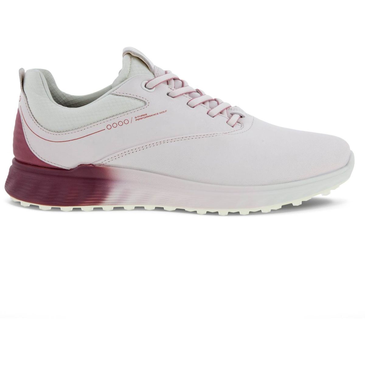 Ecco S-Three (2023) Vandtætte Dame Golfsko Uden Spikes - Delicacy/Blush/Delicacy - Str. 36 Normal