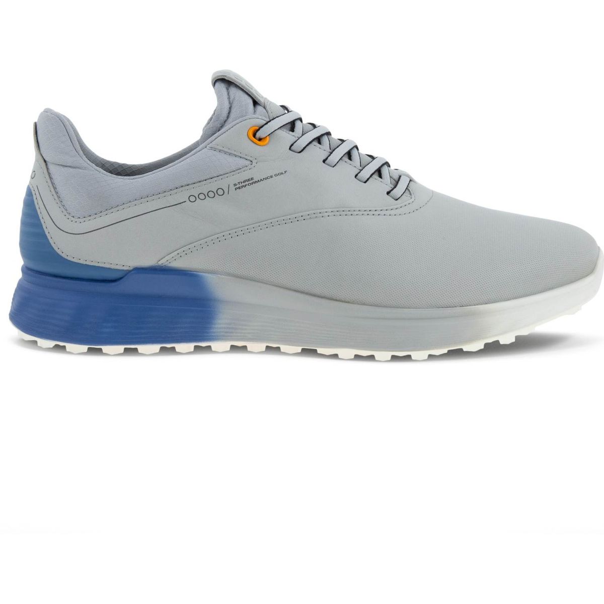 Ecco S-Three (2023) Vandtætte Herre Golfsko Uden Spikes - Concrete/Retro Blue/Concrete - Str. 42 Normal