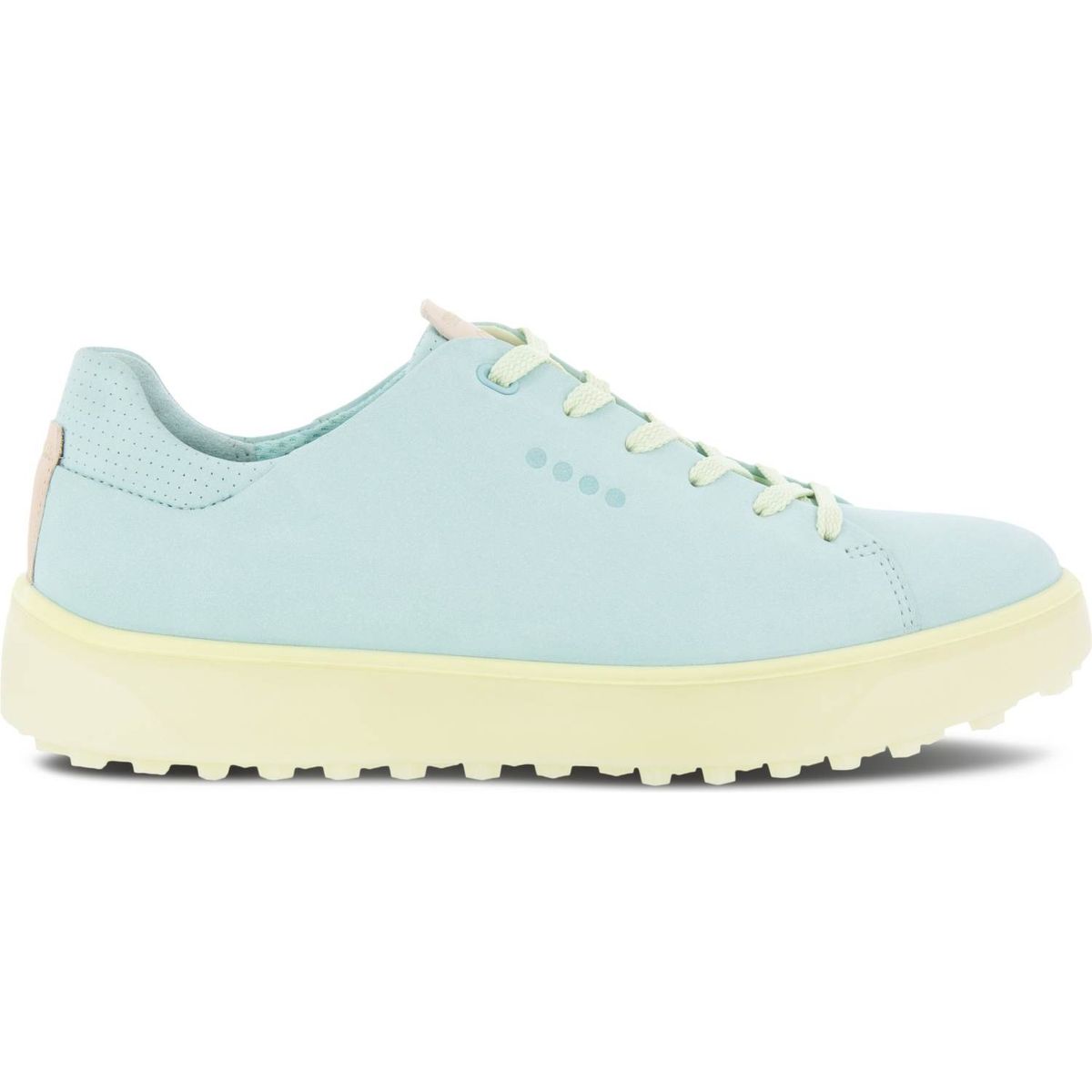 Ecco Tray Vandtætte Dame Golfsko Uden Spikes - Eggshell Blue/Sherbet - Str. 36 Normal