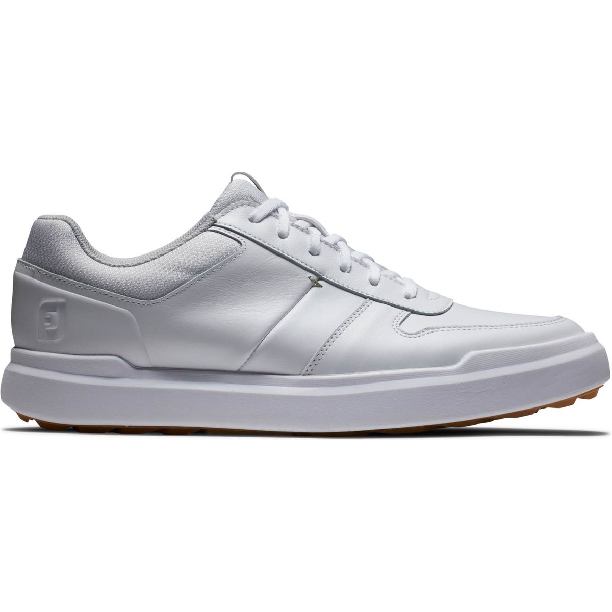 Footjoy Contour Casual (2024) Vandtætte Herre Golfsko Uden Spikes - White/White/Grey - Str. 42 1/2 Normal