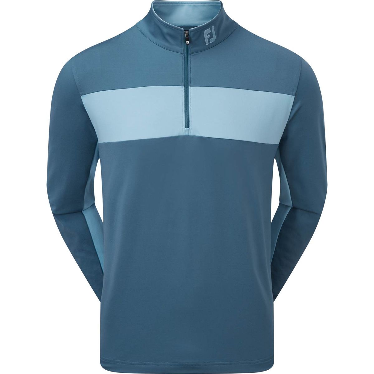 Footjoy Engineered Chest Stripe Chill Out Herre Pullover - Ink With Dusk Blue - Str. S