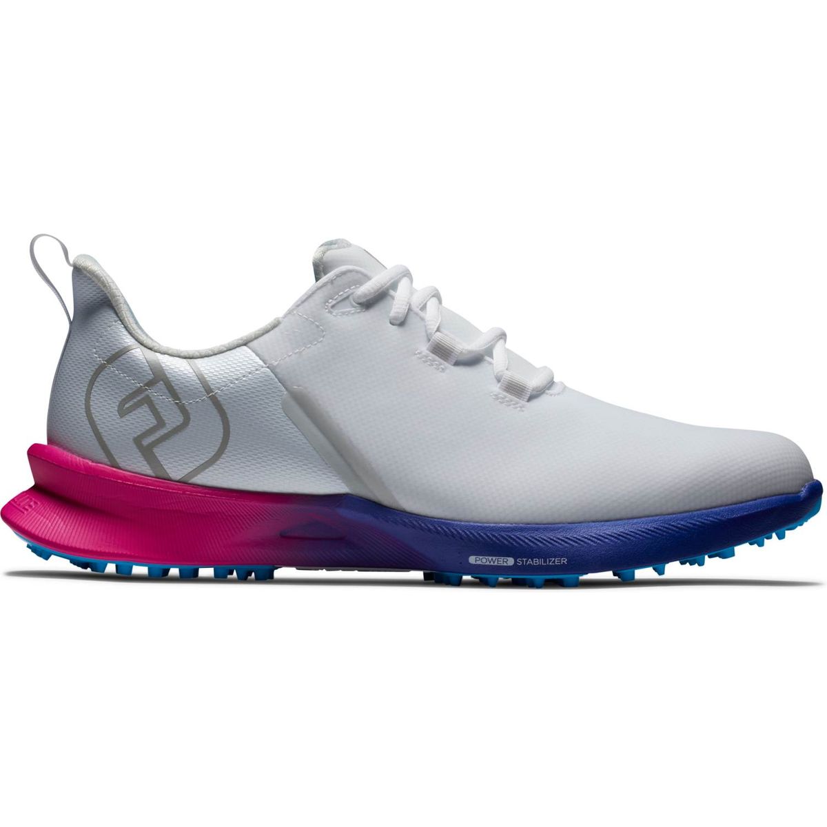 Footjoy Fuel Sport Vandtætte Herre Golfsko Uden Spikes - White/Pink/Blue - Str. 42 1/2 Normal