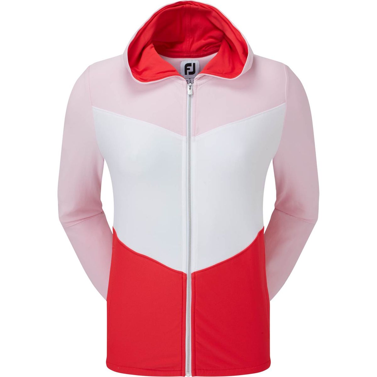 Footjoy Full-Zip Hoody Dame Cardigan - Pink/Red - Str. S