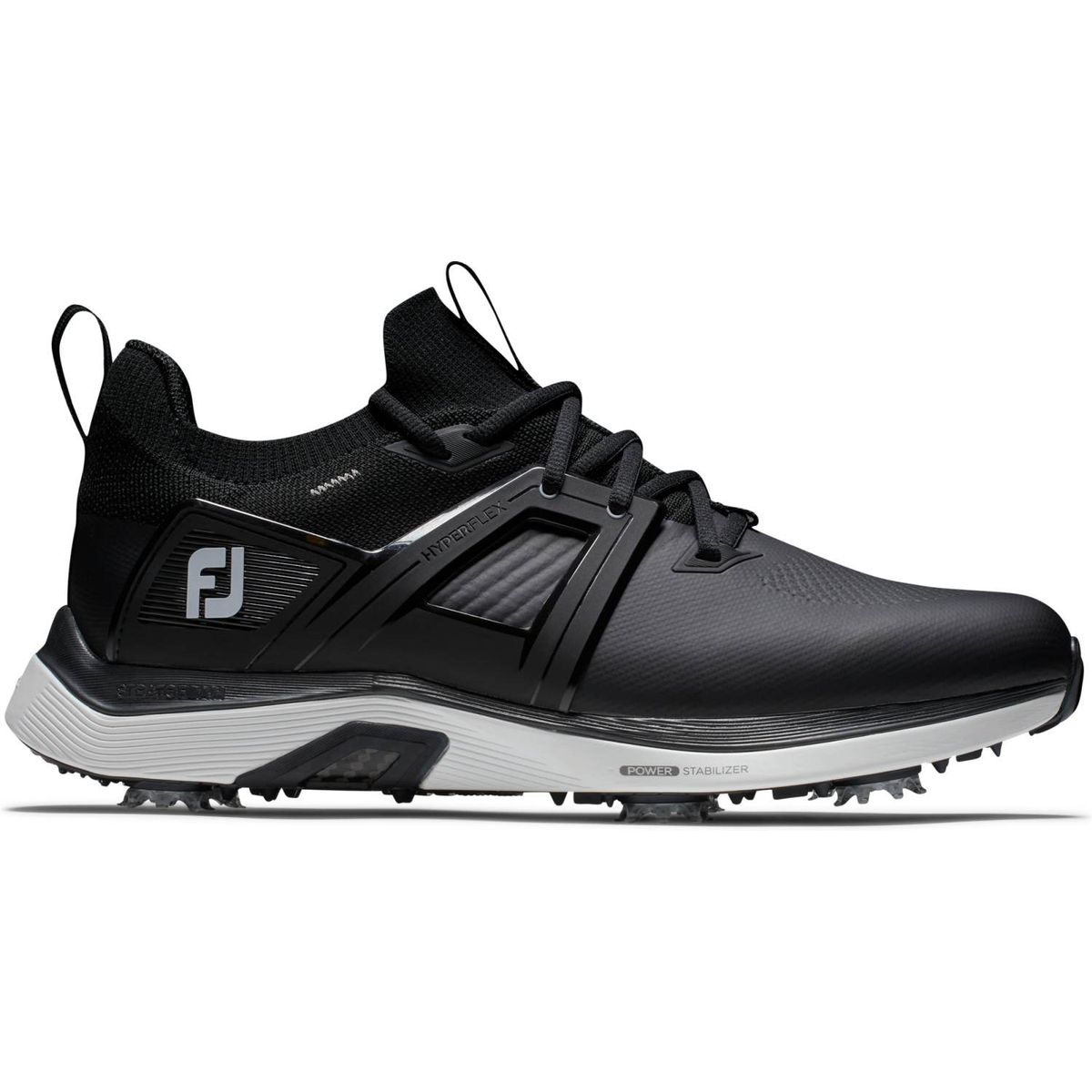 Footjoy HyperFlex Carbon (2023) Vandtætte Herre Golfsko Med Spikes - Black/White/Grey - Str. 40 1/2 Normal