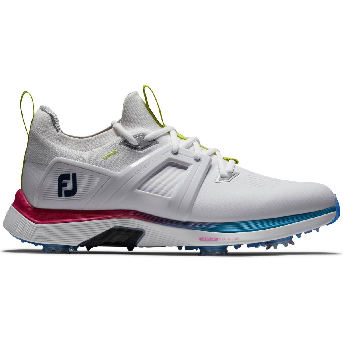 Footjoy HyperFlex Carbon (2023) Vandtætte Herre Golfsko Med Spikes - White/Blue/Purple - Str. 40 1/2 Normal