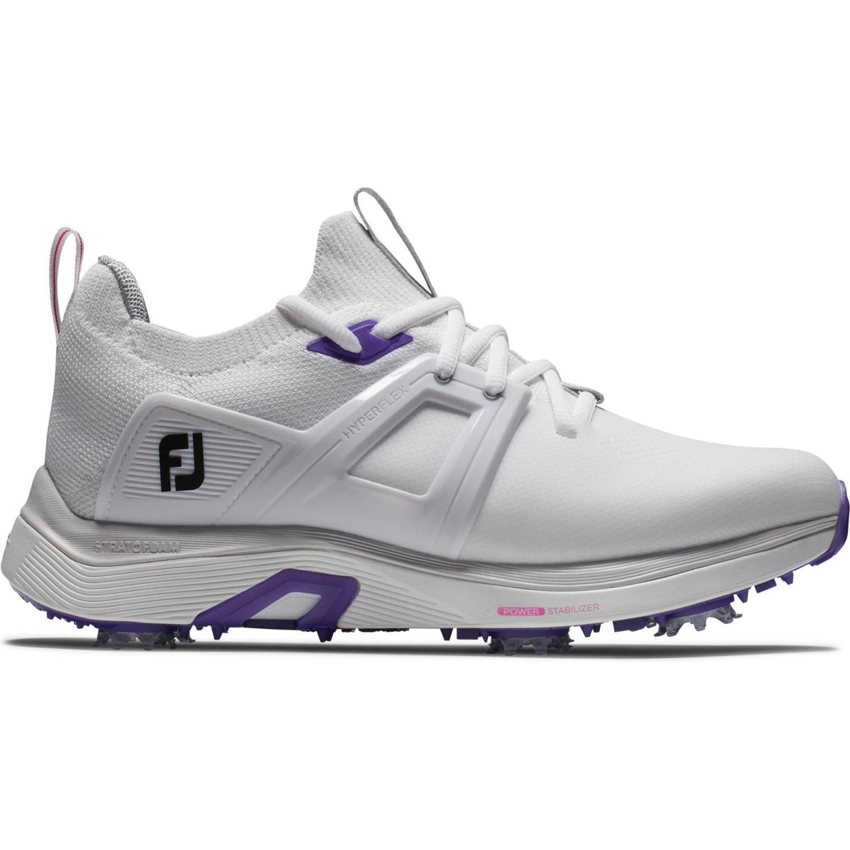 Footjoy Hyperflex Dame Golfsko Med Spikes - White/White/Grey - Str. 40 Normal