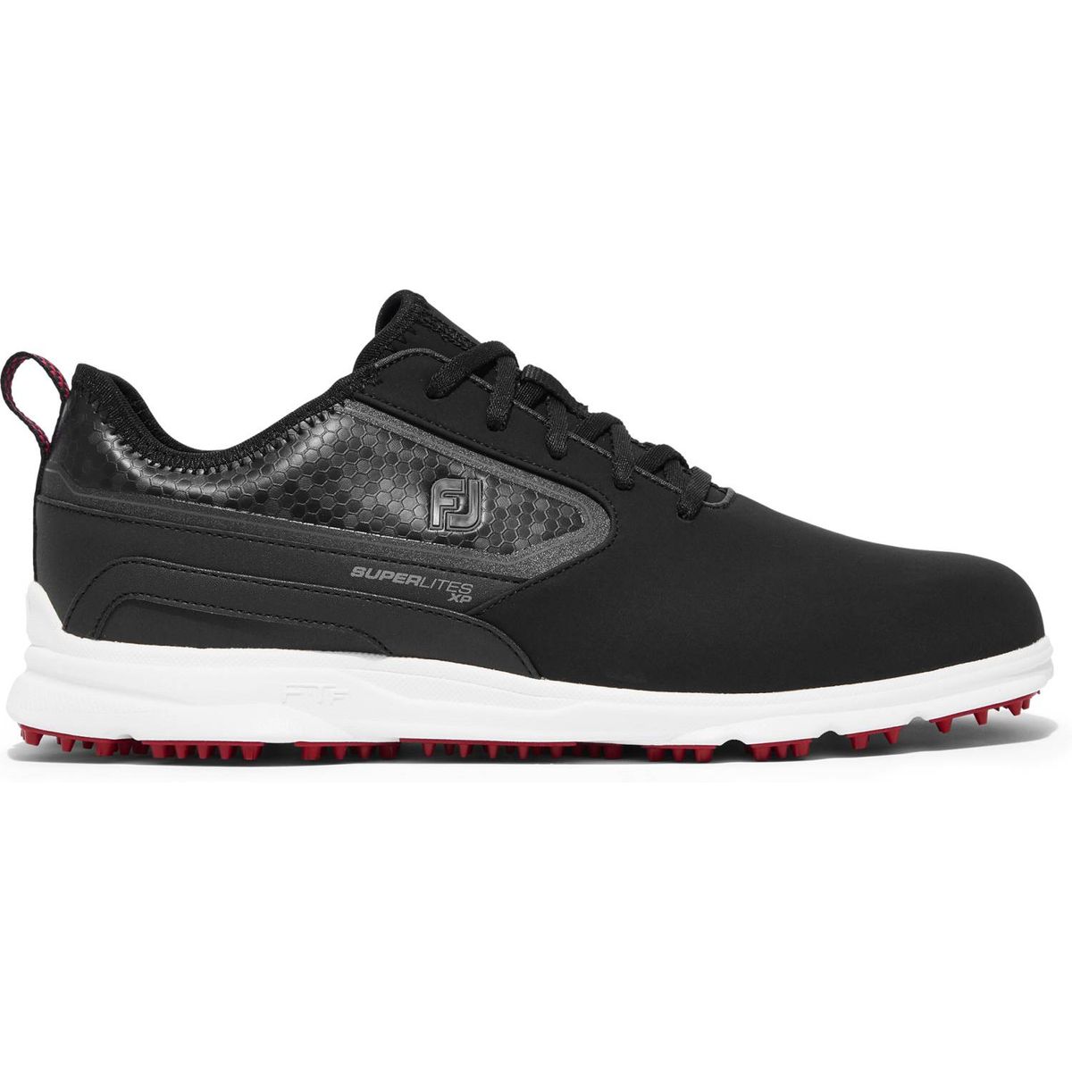 Footjoy Superlites XP (2022) Vandtætte Herre Golfsko Uden Spikes - Black/White/Red - Str. 40 1/2 Normal