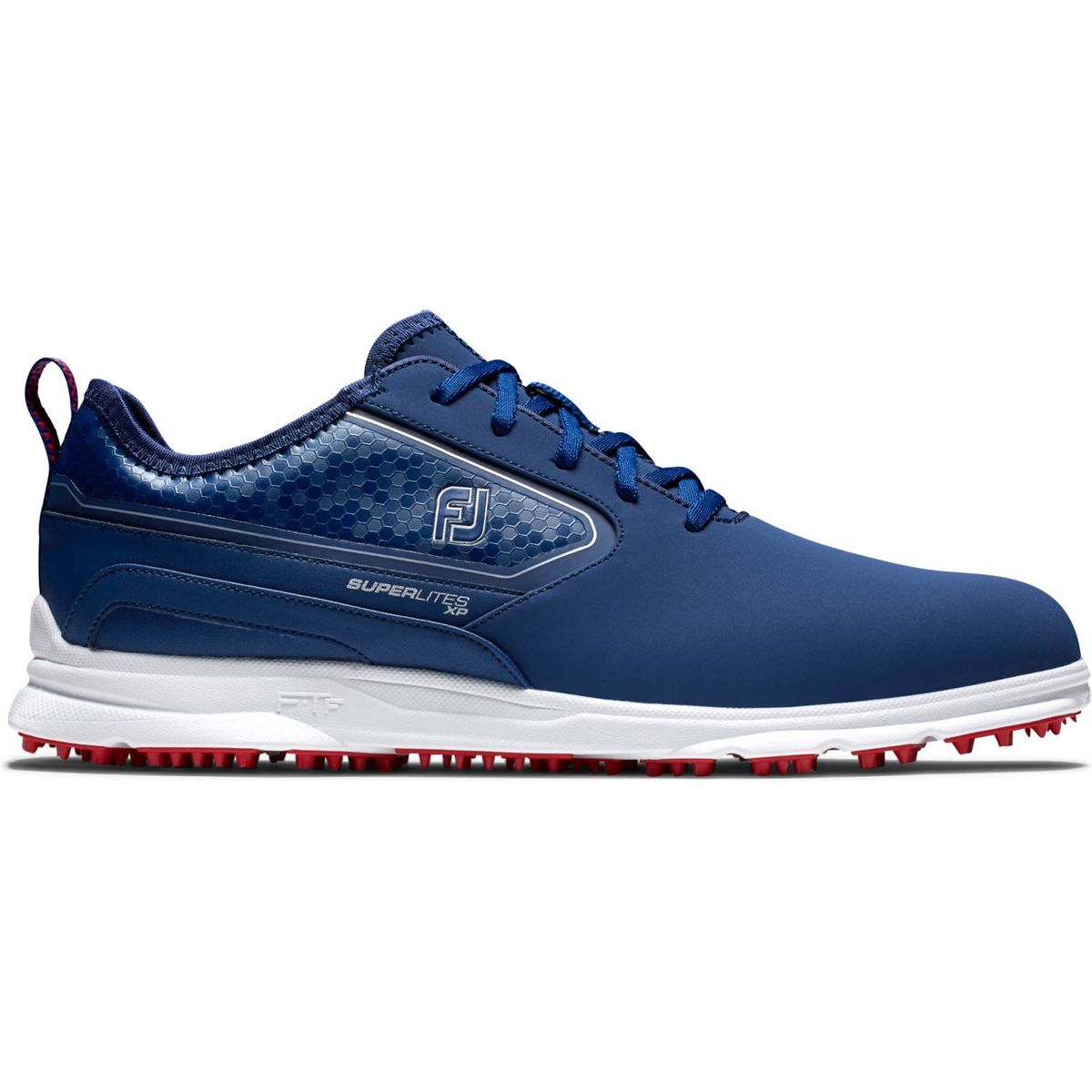 Footjoy Superlites XP (2022) Vandtætte Herre Golfsko Uden Spikes - Navy/Red - Str. 39 Normal