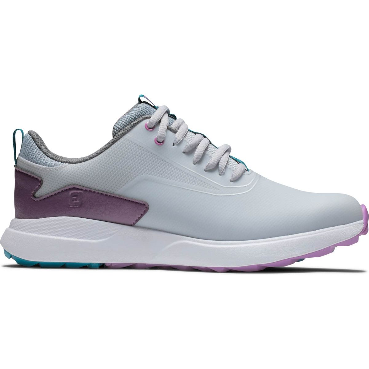 Footjoy Performa Vandtætte Dame Golfsko Uden Spikes - Grey/White/Purple - Str. 40 Bred