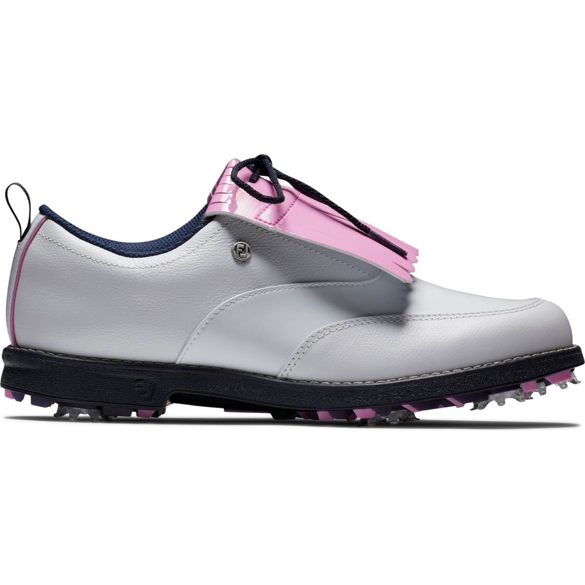 Footjoy Premiere Series (2023) Vandtætte Dame Golfsko Med Spikes - White/White/Pink - Str. 38 Normal