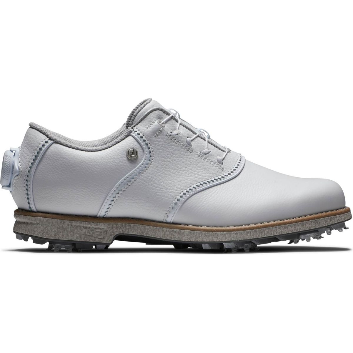 Footjoy Premiere Series (2024) BOA Vandtætte Dame Golfsko Med Spikes - All White - Str. 39 Normal