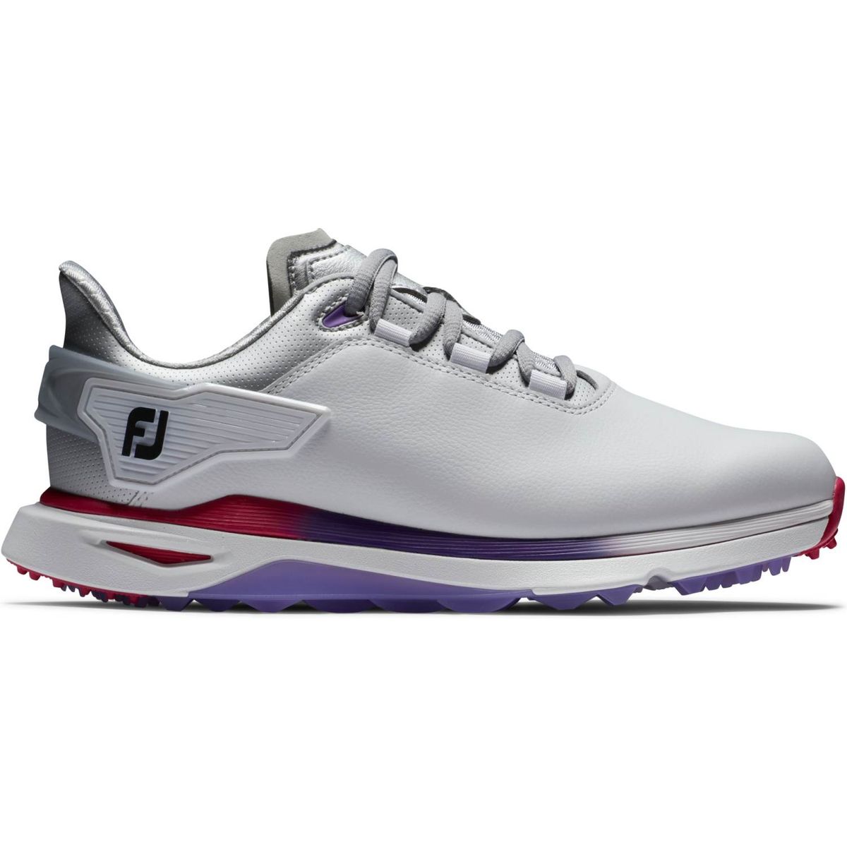 Footjoy Pro/SLX Vandtætte Dame Golfsko Uden Spikes - White/Silver/Multi - Str. 36 1/2 Bred