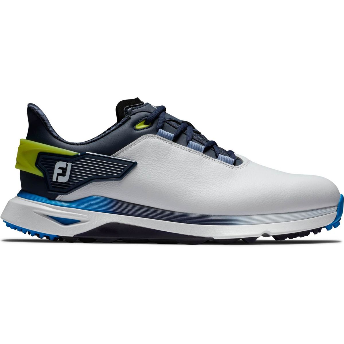 Footjoy Pro/SLX Vandtætte Herre Golfsko Uden Spikes - White/Navy/Blue - Str. 42 Normal