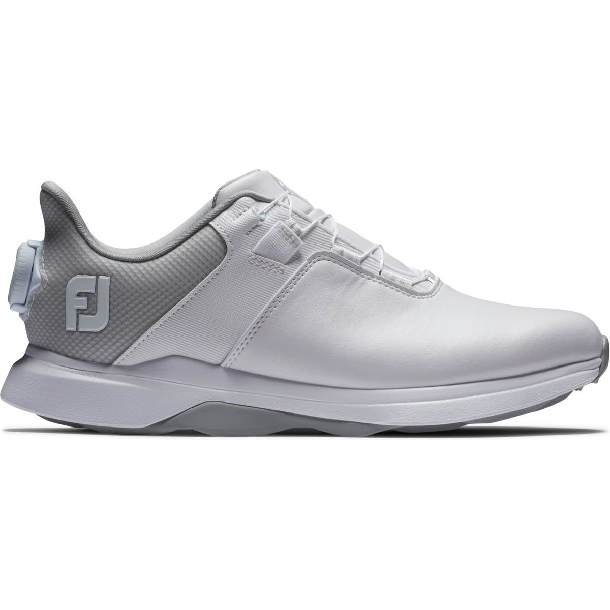 Footjoy ProLite BOA Vandtætte Dame Golfsko Uden Spikes - White/Wht/Grey - Str. 36 1/2 Normal