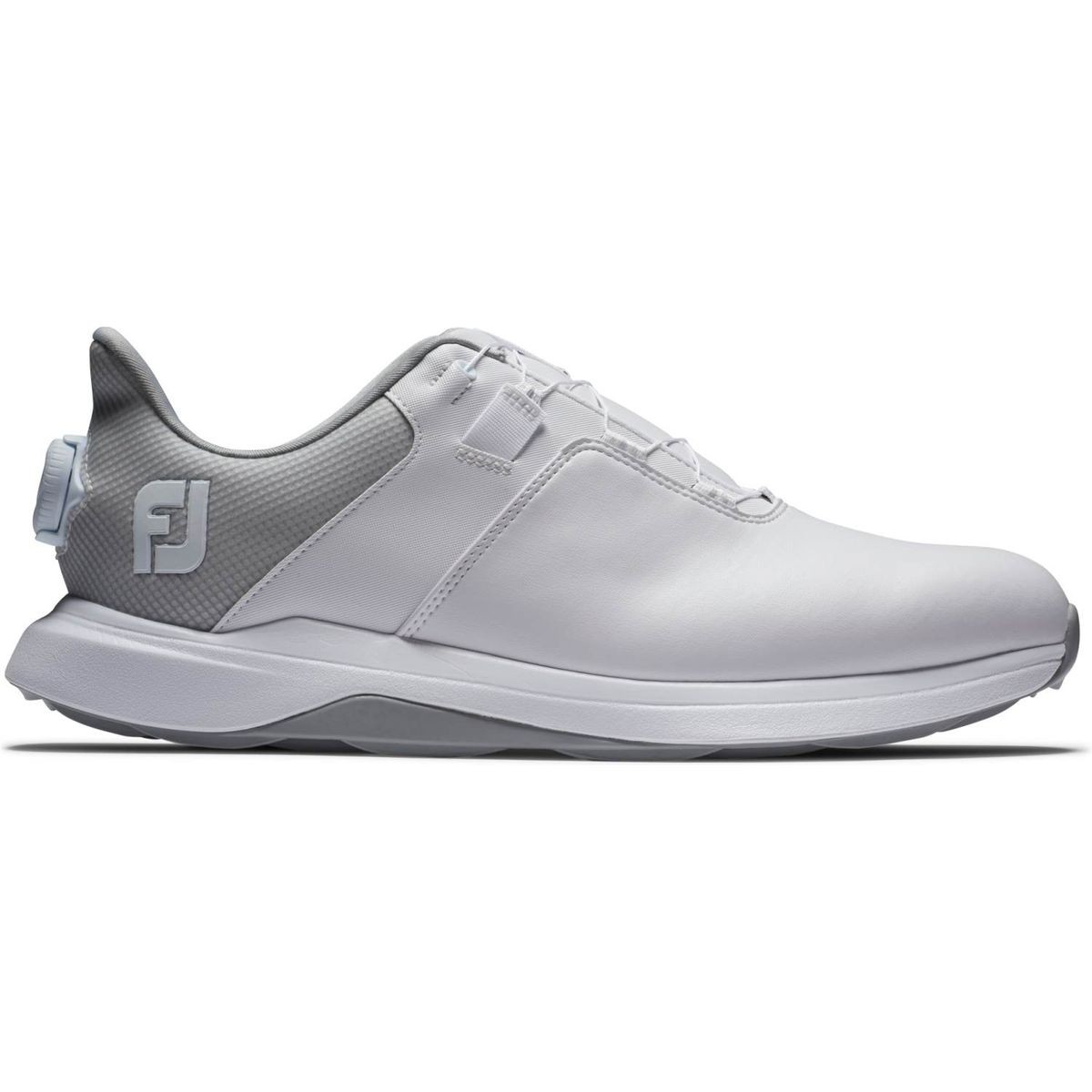 Footjoy ProLite BOA Vandtætte Herre Golfsko Uden Spikes - White/White/Grey - Str. 44 1/2 Normal