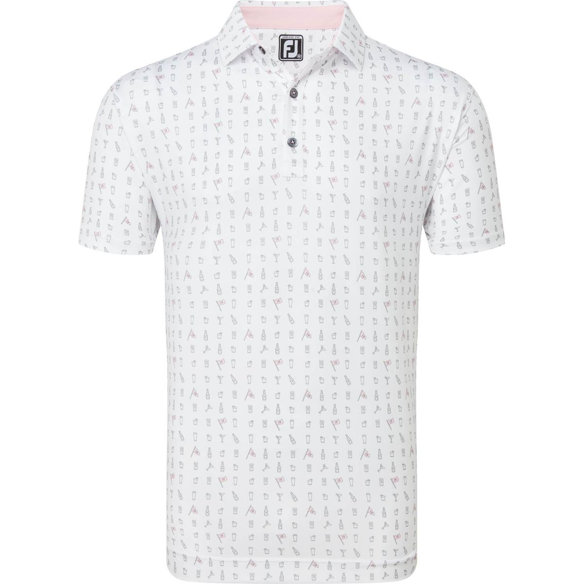 Footjoy The 19th Hole Herre Poloshirt - White - Str. XXL