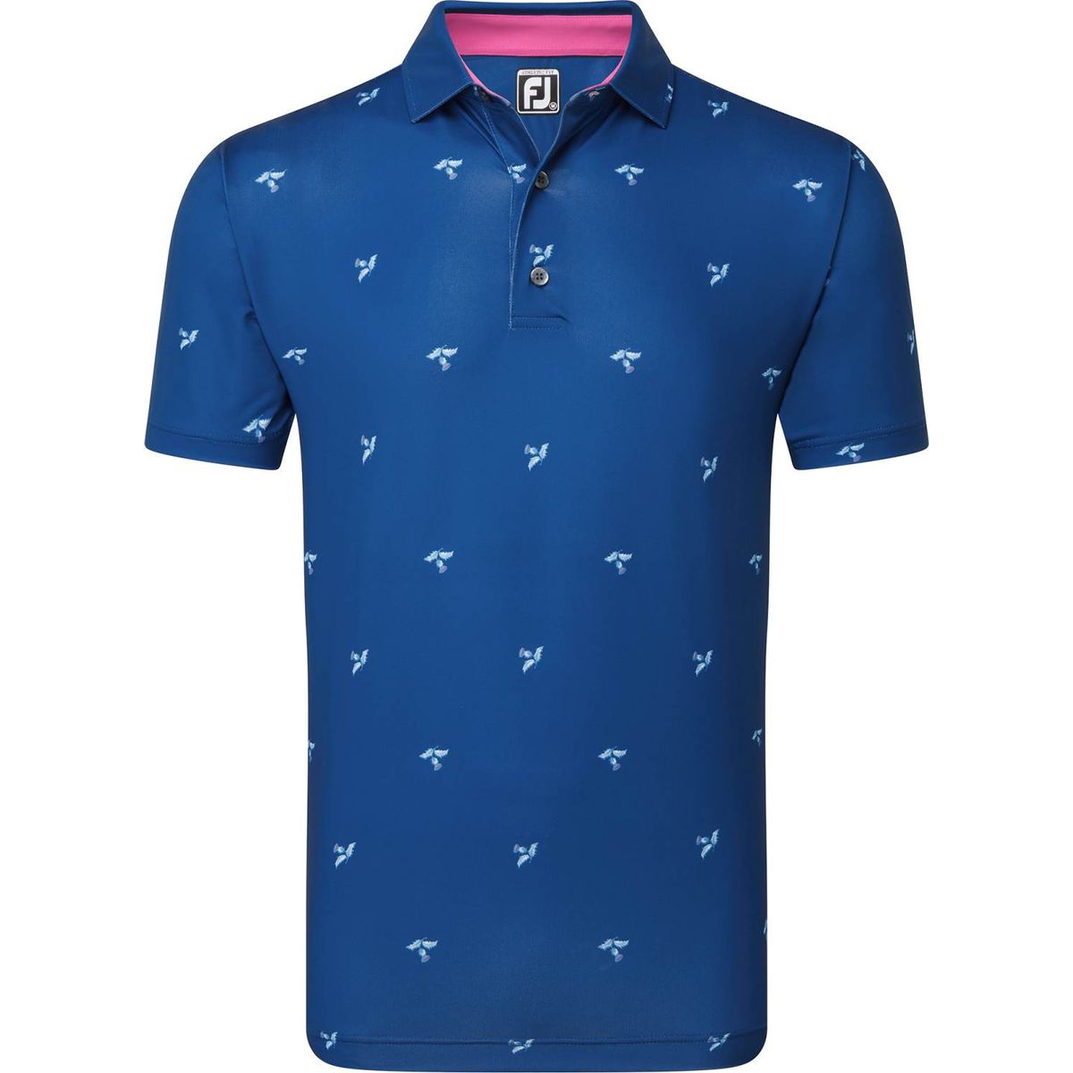 Footjoy Thistle Print Herre Poloshirt - Deep Blue - Str. M