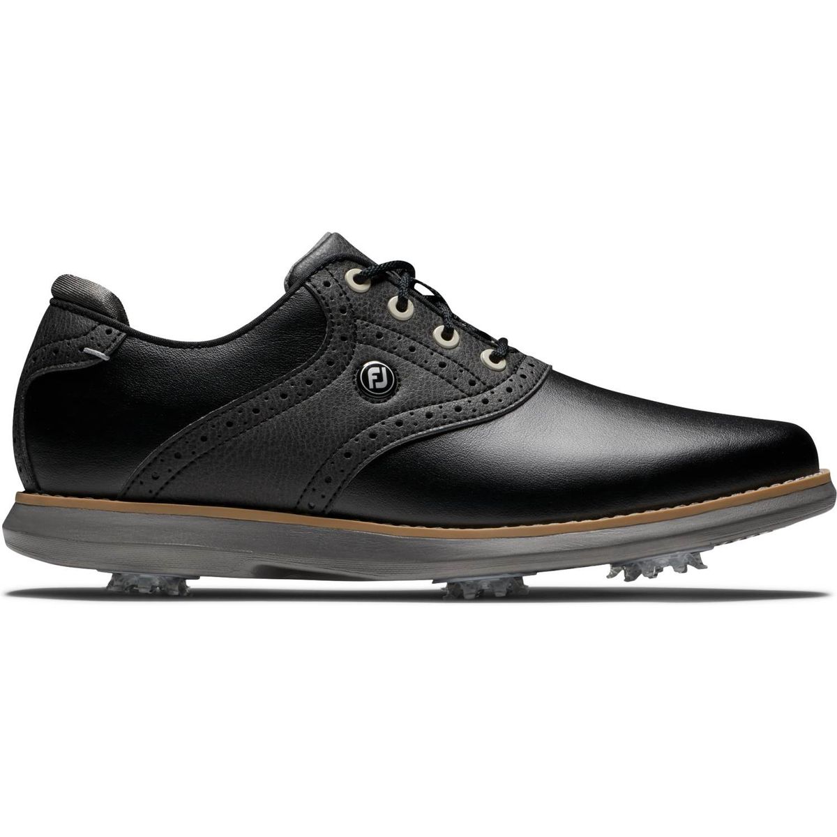 Footjoy Traditions Vandtætte Dame Golfsko Med Spikes - Black - Str. 38 Normal