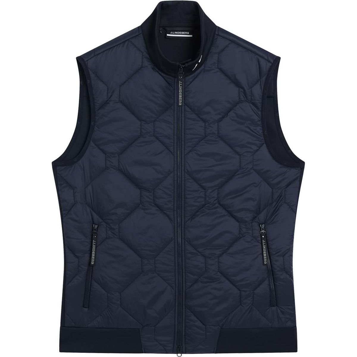 J. Lindeberg Quilt Hybrid Herre Vest - Navy - Str. XXL