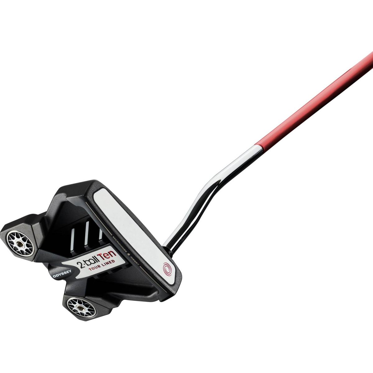 Odyssey 2-Ball Ten Tour Lined Double Bend Neck Herre Putter - Sort - Højre - Str. 34" - Odyssey Oversize (2022) Oversize Sort/Rød