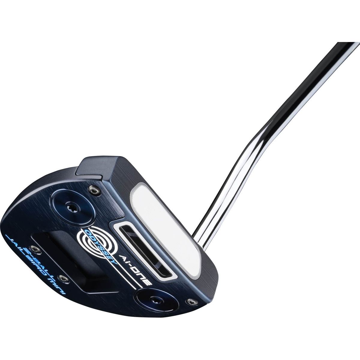 Odyssey Ai-One 2-Ball Jailbird Mini DB Double Bend Neck Putter - Blå/Hvid - Venstre - Str. 35" - Odyssey Ai-ONE (2023) Midsize Hvid/Blå