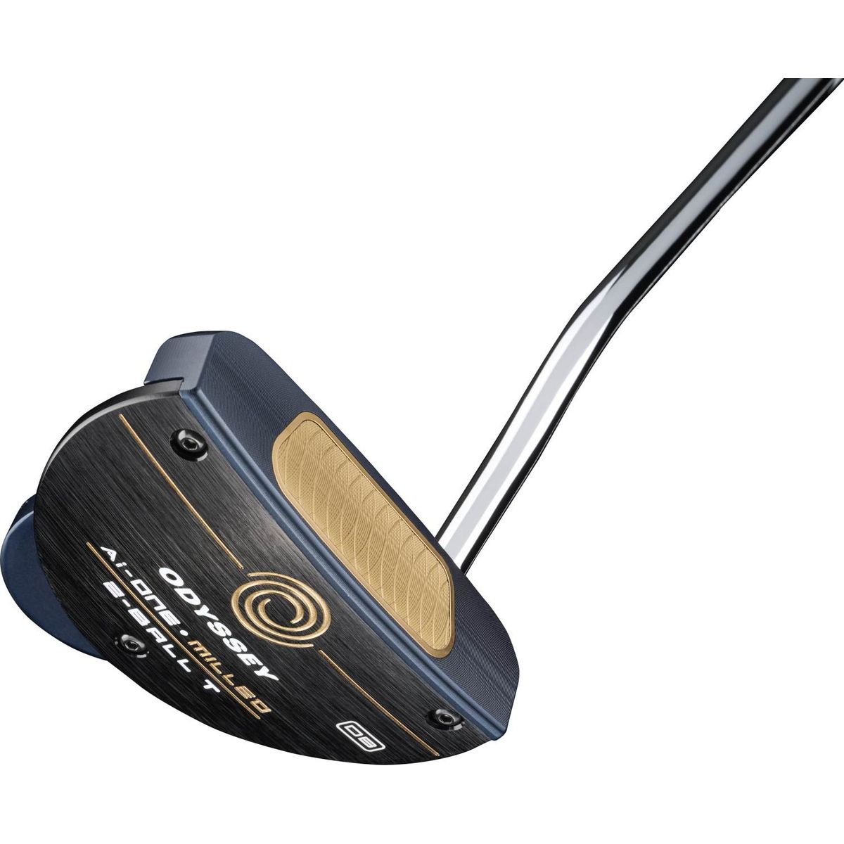 Odyssey Ai-One Milled 2-Ball T DB Double Bend Neck Putter - Blå/Hvid - Venstre - Str. 35" - Odyssey Ai-ONE Milled (2023) Midsize Hvid/Blå