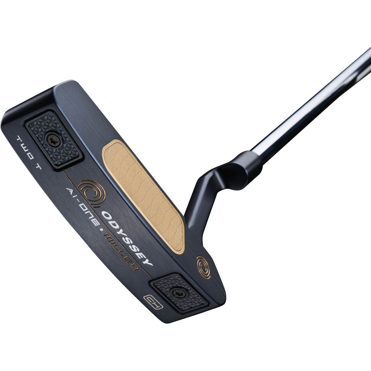 Odyssey Ai-One Milled Two T CH Plumber Neck Putter - Blå - Venstre - Str. 35" - Odyssey Ai-ONE Milled (2023) Midsize Hvid/Blå