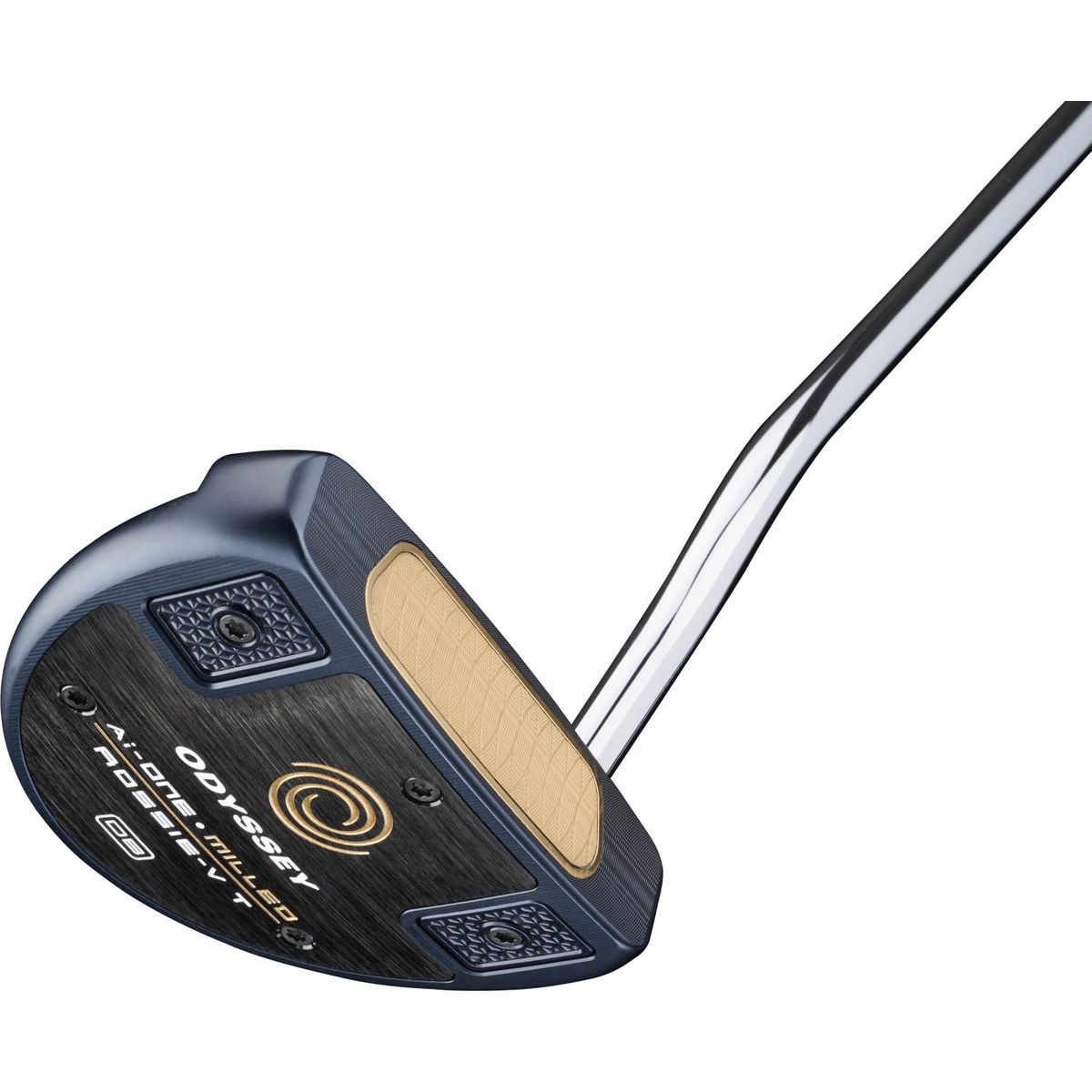 Odyssey Ai-One Milled Rossie V T DB Double Bend Neck Putter - Blå - Højre - Str. 33" - Odyssey Ai-ONE Milled (2023) Midsize Hvid/Blå