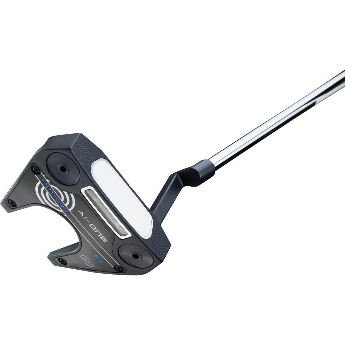 Odyssey Ai-One Seven CH Plumber Neck Putter - Blå - Højre - Str. 35" - Odyssey Ai-ONE (2023) Midsize Hvid/Blå