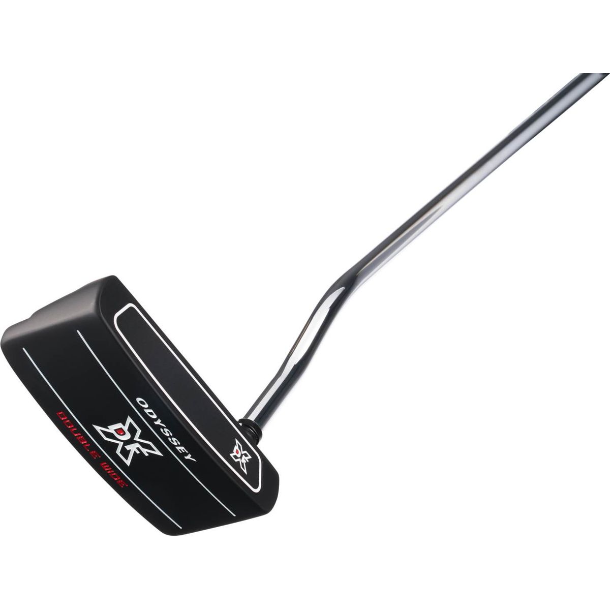 Odyssey DFX 1 Double Wide Double Bend Neck Putter - Sort - Højre - Str. 35" - Odyssey Pistol (2022) Midsize Sølv/Sort