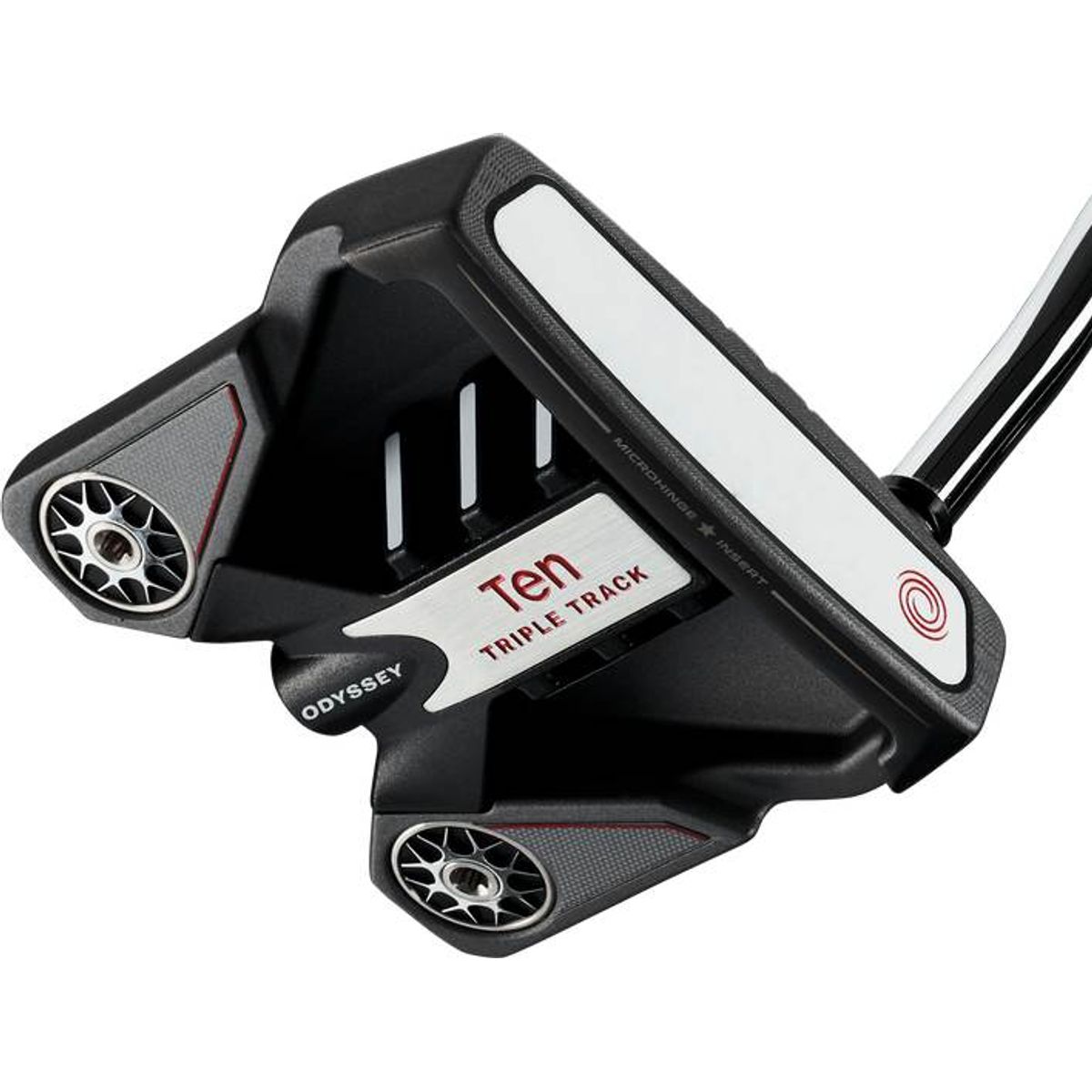 Odyssey Ten Triple Track Double Bend Neck Putter - Sort - Højre - Str. 34" - Odyssey Pistol (2022) Midsize Sølv/Sort