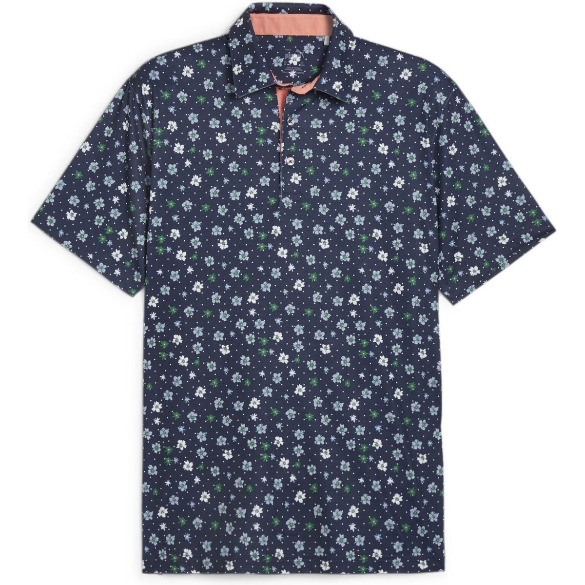 Puma Cloudspun Floral (2024) Herre Poloshirt - Deep Navy/Vine - Str. M