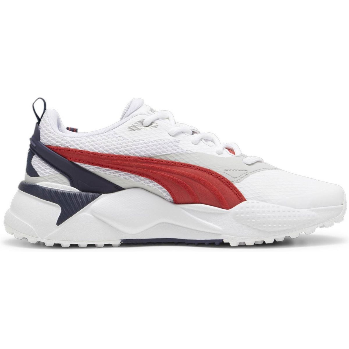 Puma Gs-X Efekt Vandtætte Golfsko Uden Spikes - Puma White/Strong Red/Deep Navy - Str. 39 Normal