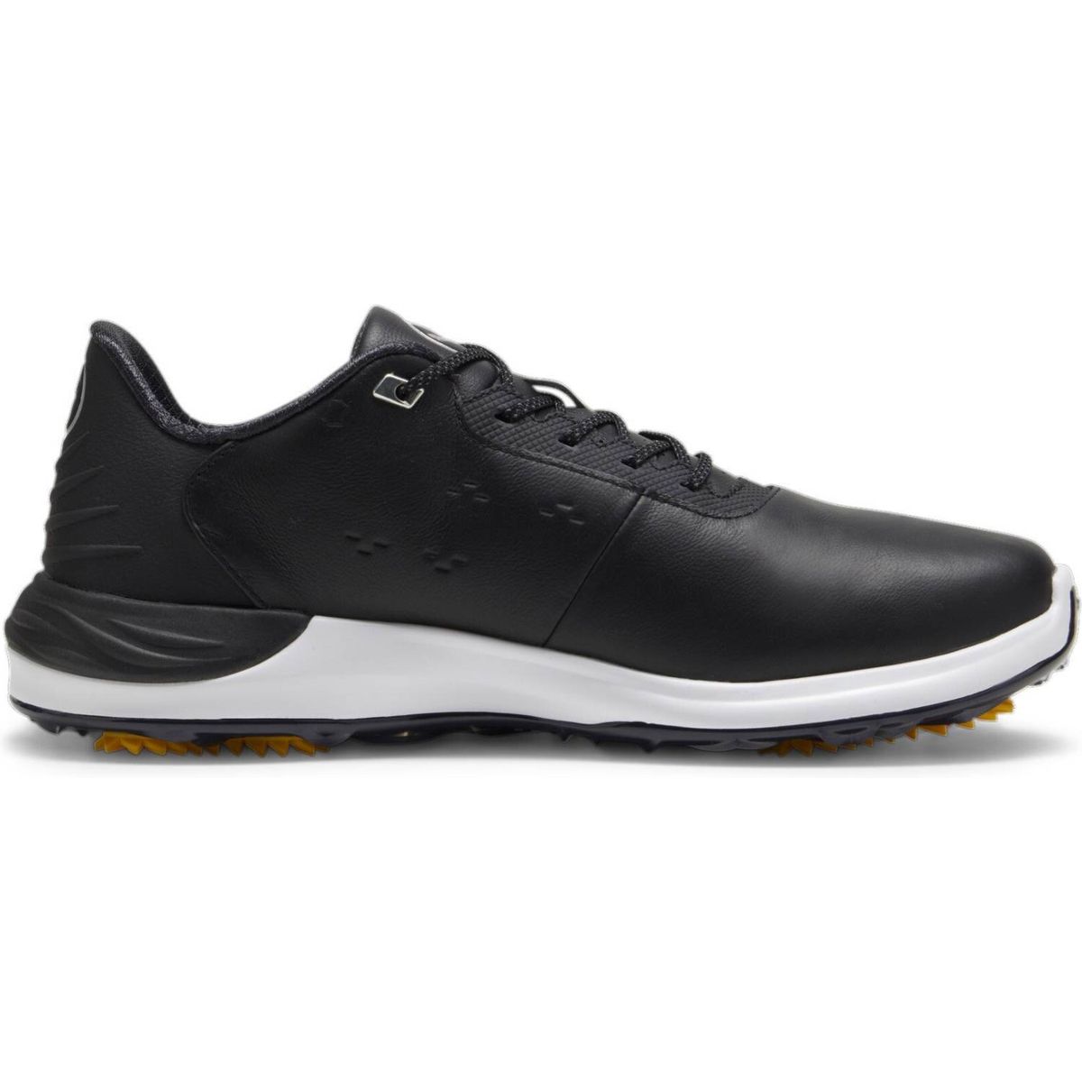 Puma Phantomcat Nitro Plus Vandtætte Herre Golfsko Med Spikes - Puma Black/Puma Silver/Yellow Sizzle - Str. 44 Normal