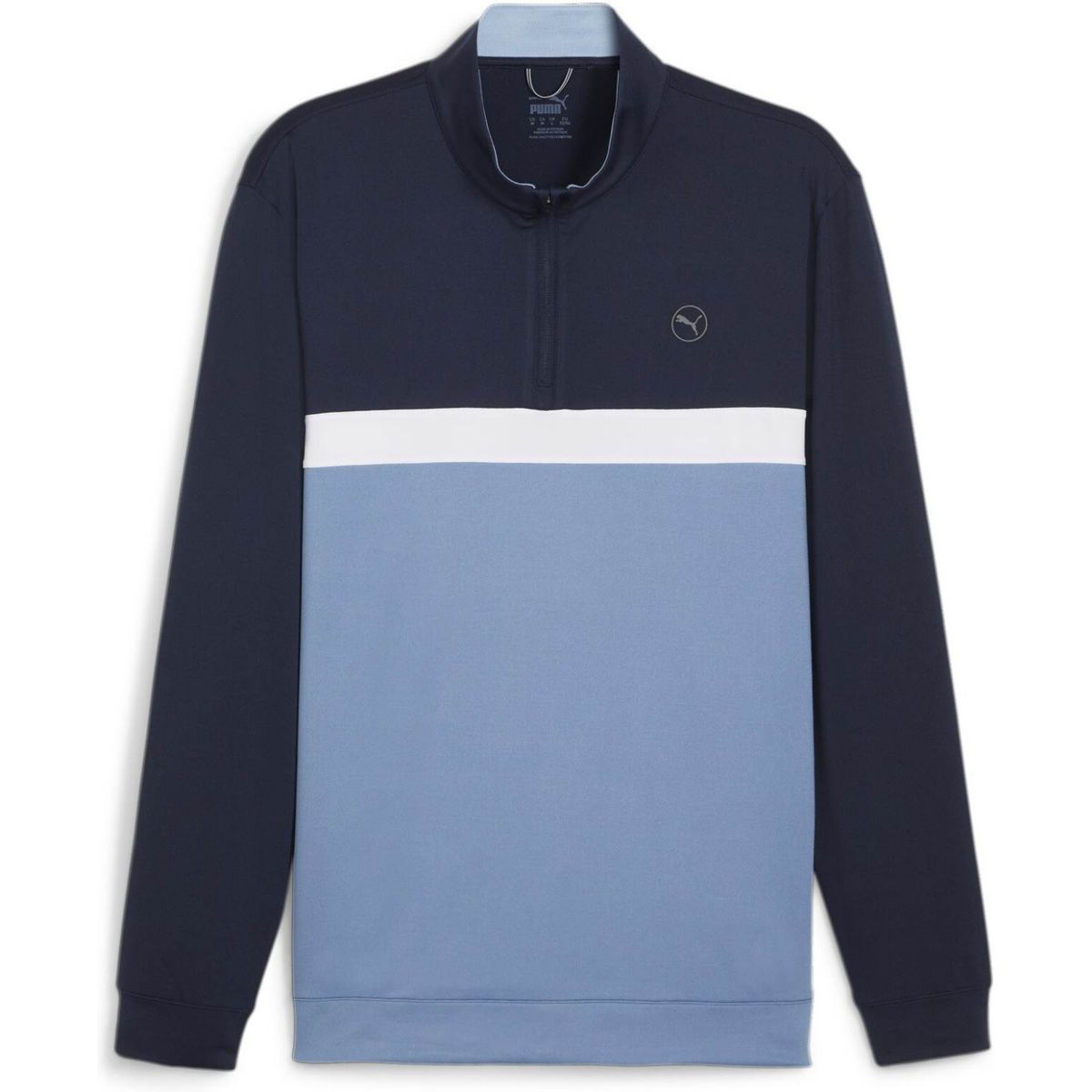 Puma Pure Colorblock (2024) Herre Pullover - Deep Navy/Zen Blue - Str. XXXL