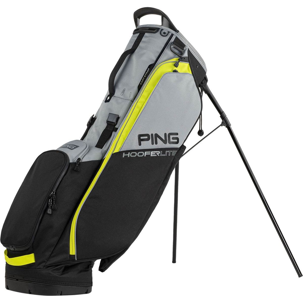 Ping Hoofer Lite Bærebag - Black/Iron/Neon Yellow