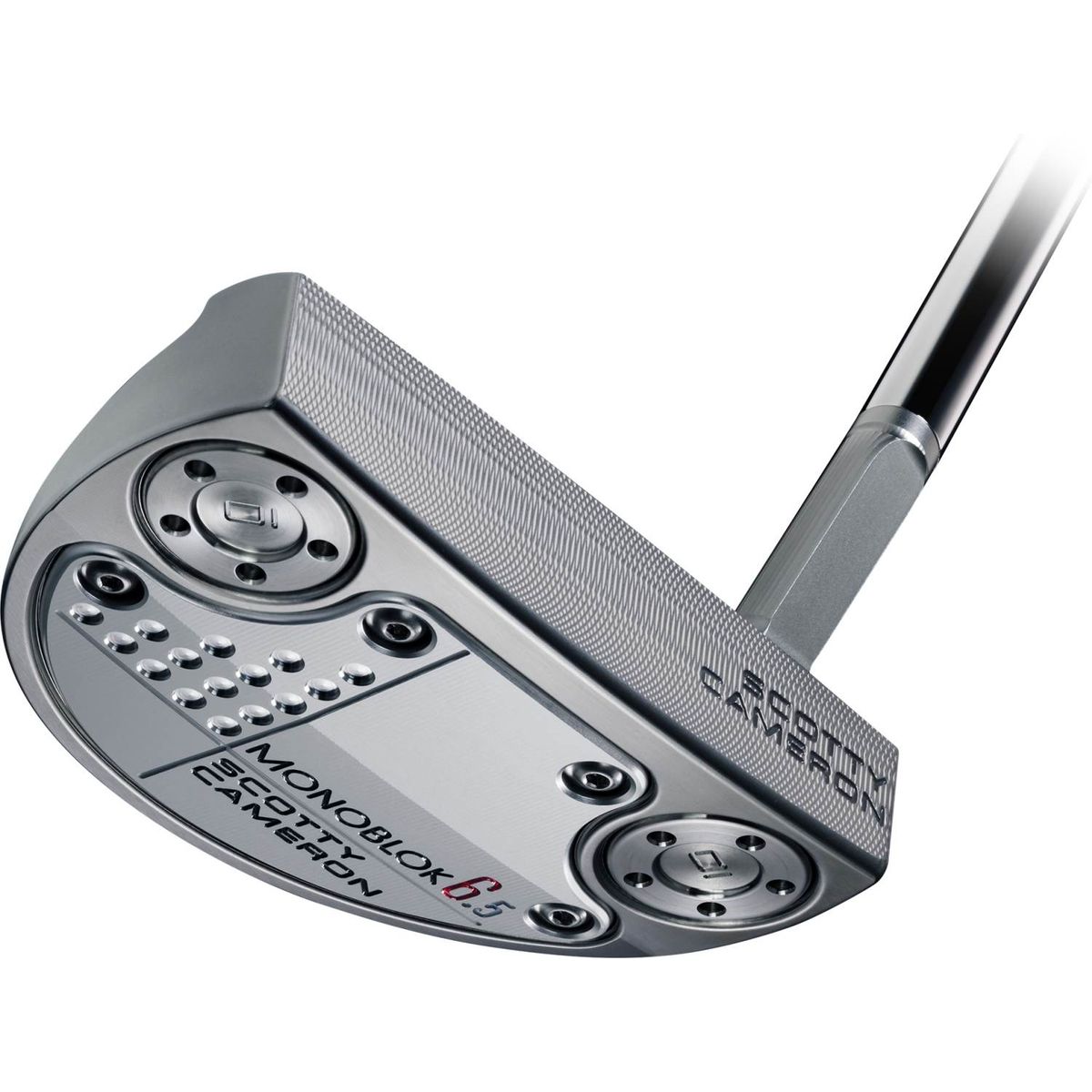 Scotty Cameron MONOBLOK 6.5 (2022) Slant Neck Herre Putter - Chrome - Højre - Str. 34" - Scotty Cameron Pistolero Plus Standard Sort/Grå