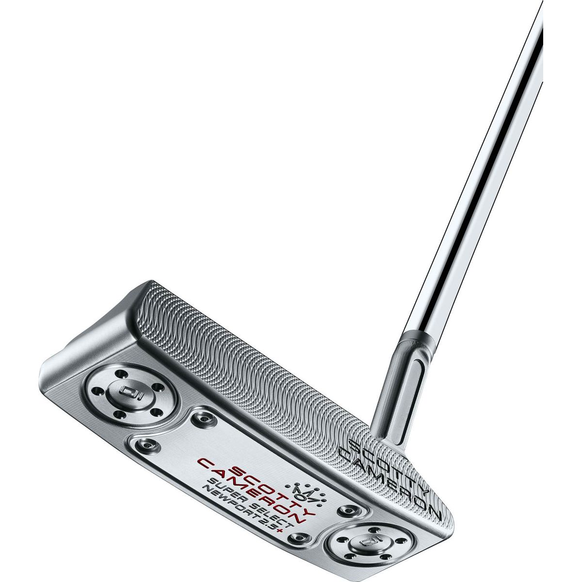 Scotty Cameron Super Select Newport 2.5 Plus Slant Neck Putter - Chrome - Venstre - Str. 33" - Scotty Cameron Pistolini Plus (2023) Standard Sort/Hvid/Rød