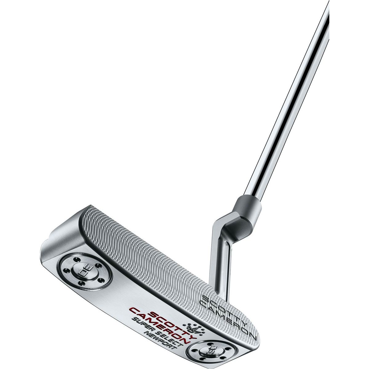 Scotty Cameron Super Select Newport Plumber Neck Putter - Chrome - Højre - Str. 35" - Scotty Cameron Pistolini Plus (2023) Standard Sort/Hvid/Rød