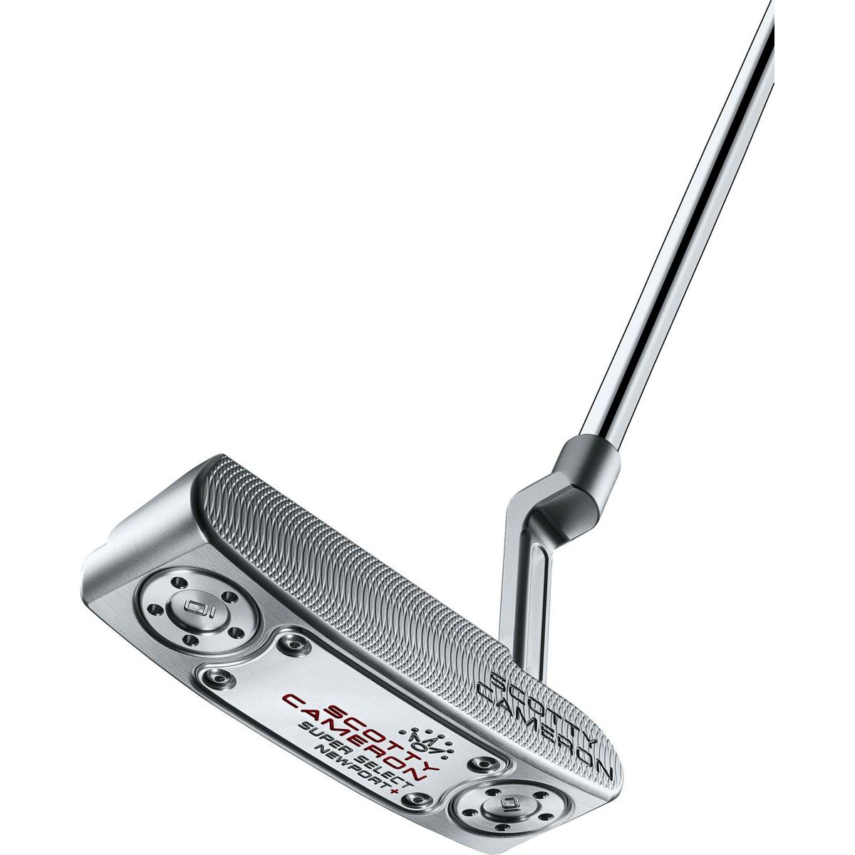 Scotty Cameron Super Select Newport Plus Plumber Neck Putter - Chrome - Højre - Str. 35" - Scotty Cameron Pistolini Plus (2023) Standard Sort/Hvid/Rød