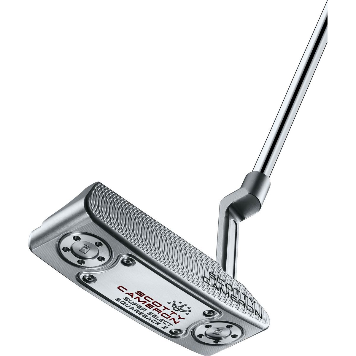 Scotty Cameron Super Select Squareback 2 Plumber Neck Putter - Chrome - Højre - Str. 33" - Scotty Cameron Pistolini Plus (2023) Standard Sort/Hvid/Rød