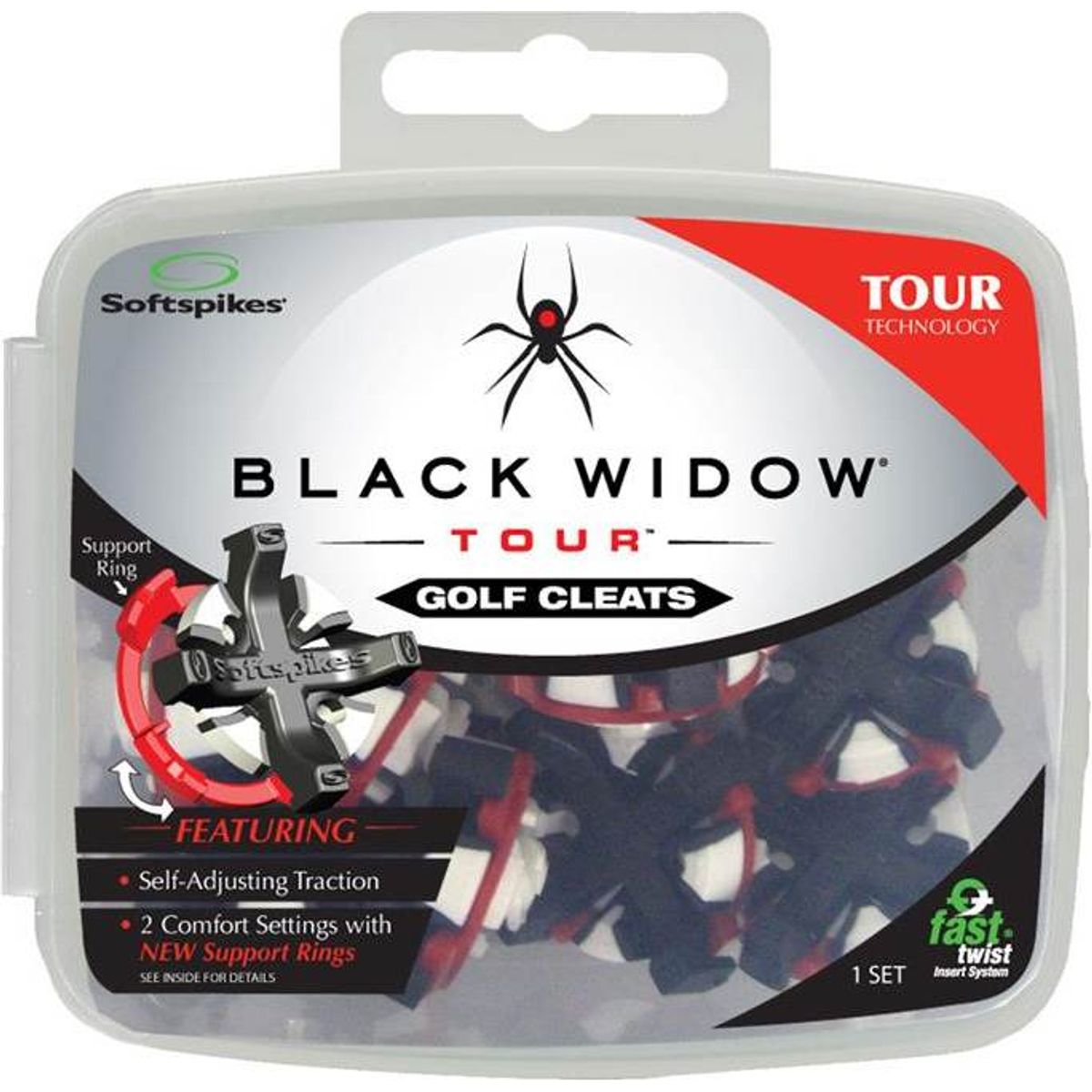 Softspikes Black Widow Q-Fit (16 stk.) Spikes