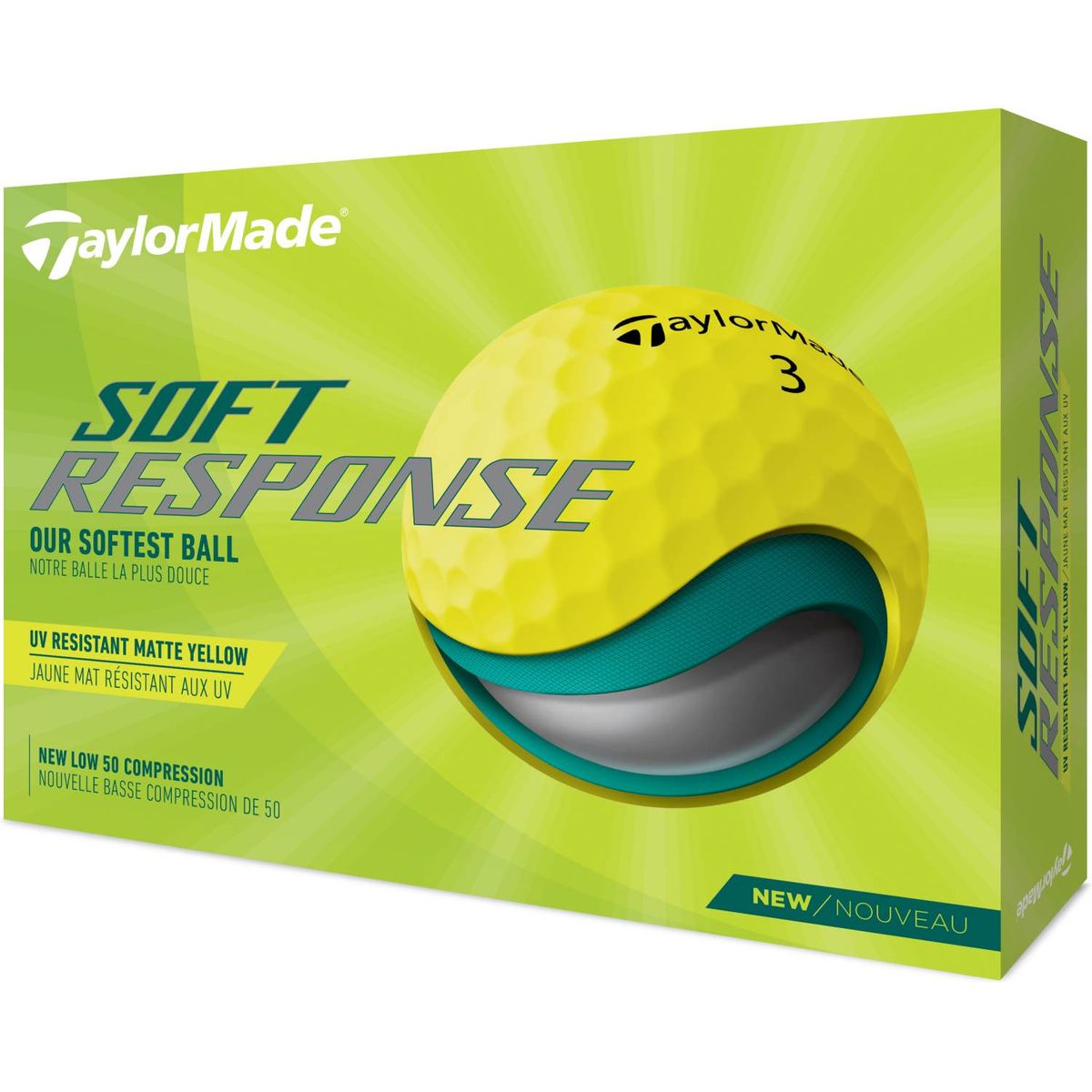 Taylormade Soft Response (2022) Golfbolde - Gul